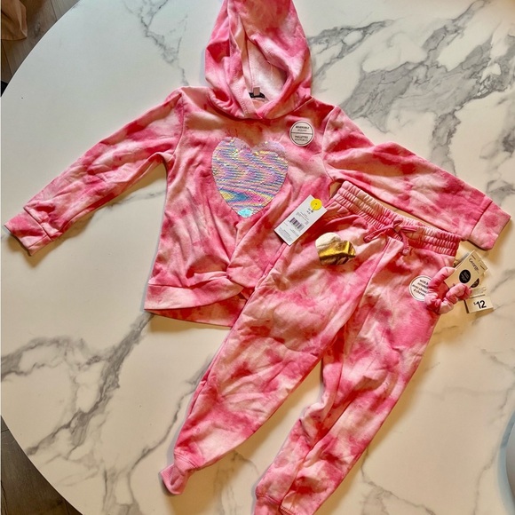 Pink Tie-Dye Hoodie and Joggers Set - Picture 4 of 5
